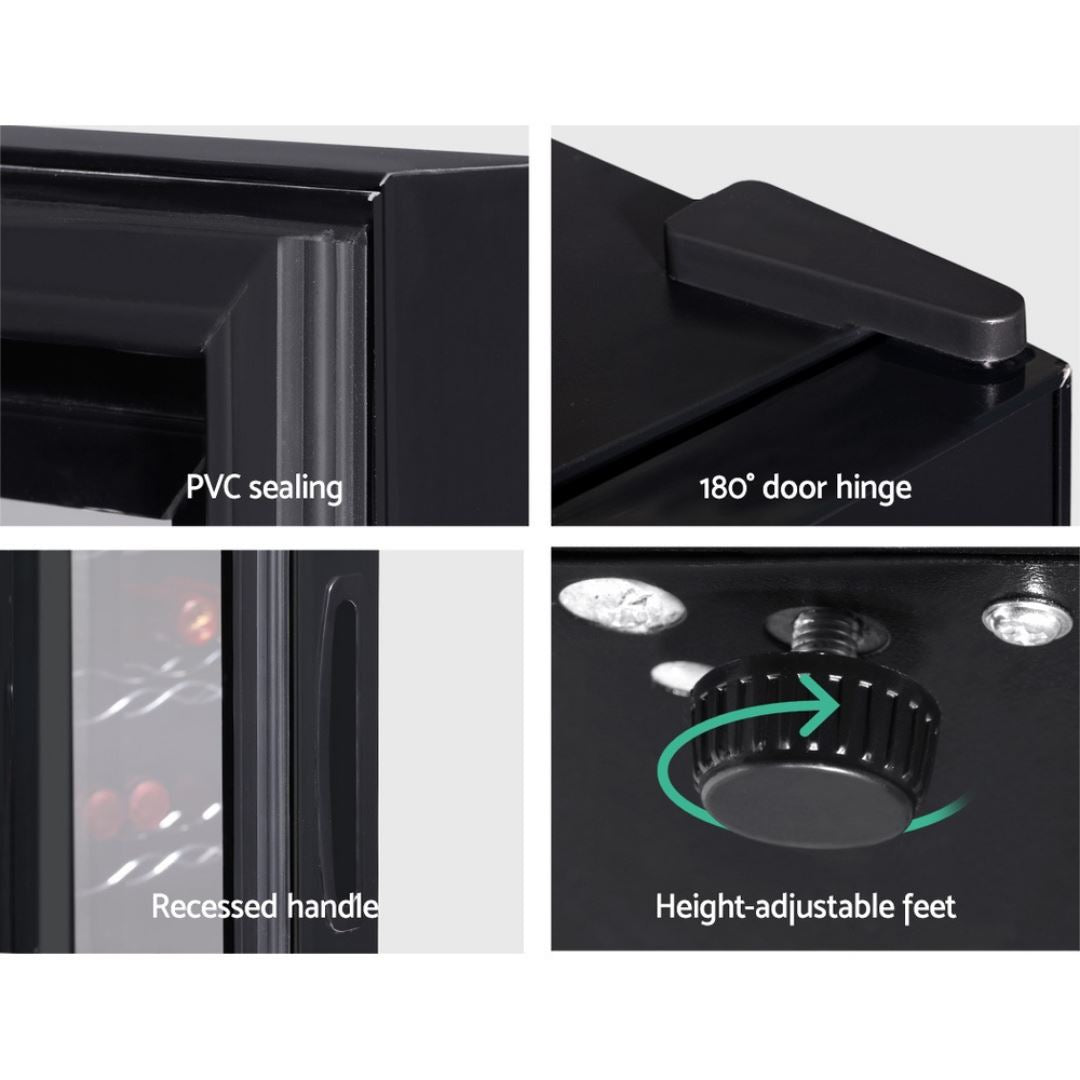 Tanta 28 Bottles Wine Fridge Cooler In Black Refridgerators 