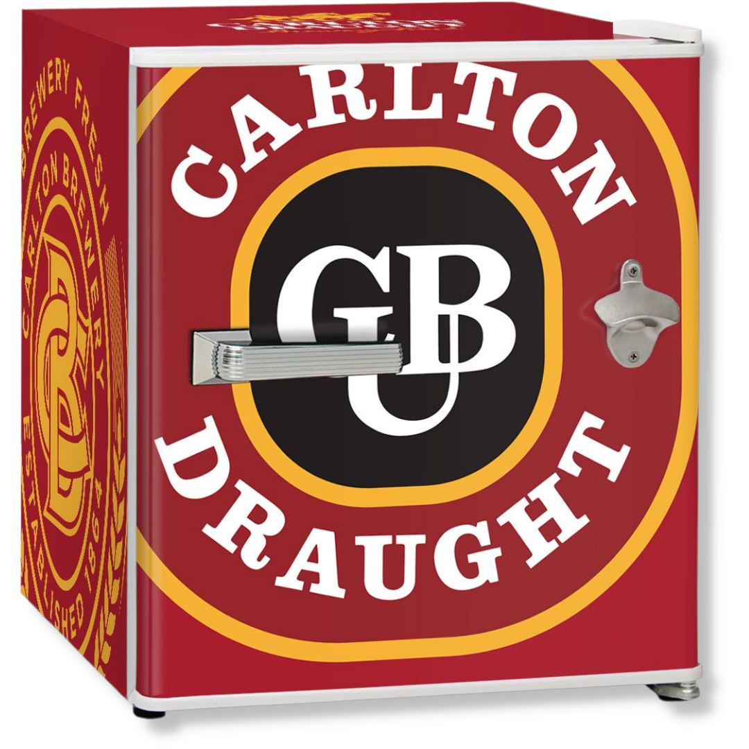 Carlton Draught Branded 46LT Retro Mini Bar Fridge Refrigerators 