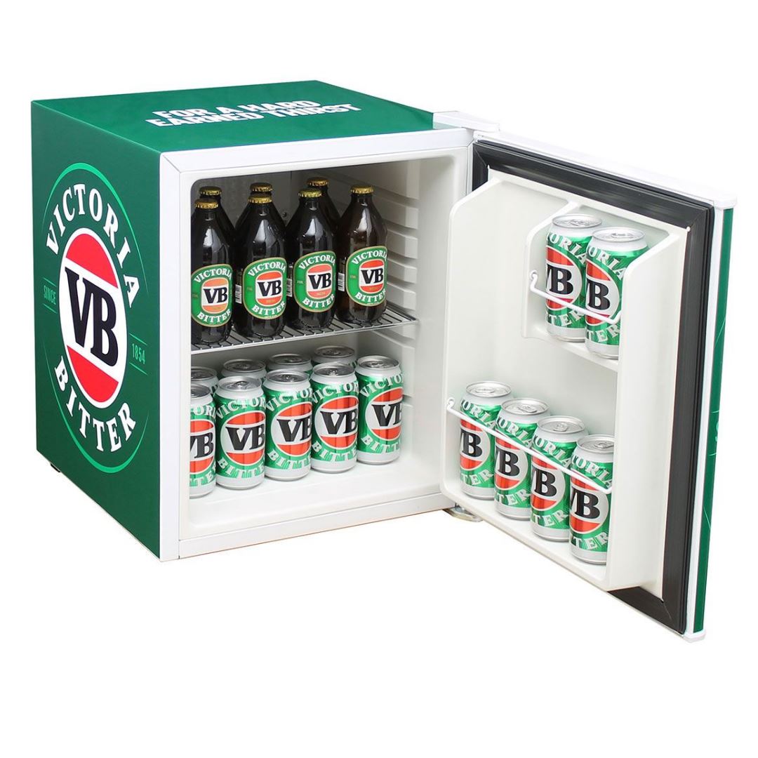 VB Victoria Bitter Retro Branded Mini Bar Fridge 46 Litre With Opener Refrigerators 