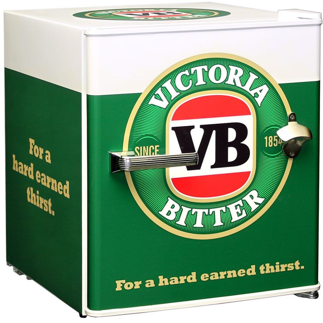 VB Victoria Bitter Branded Mini Bar Fridge 46 Litre With Opener Refrigerators 