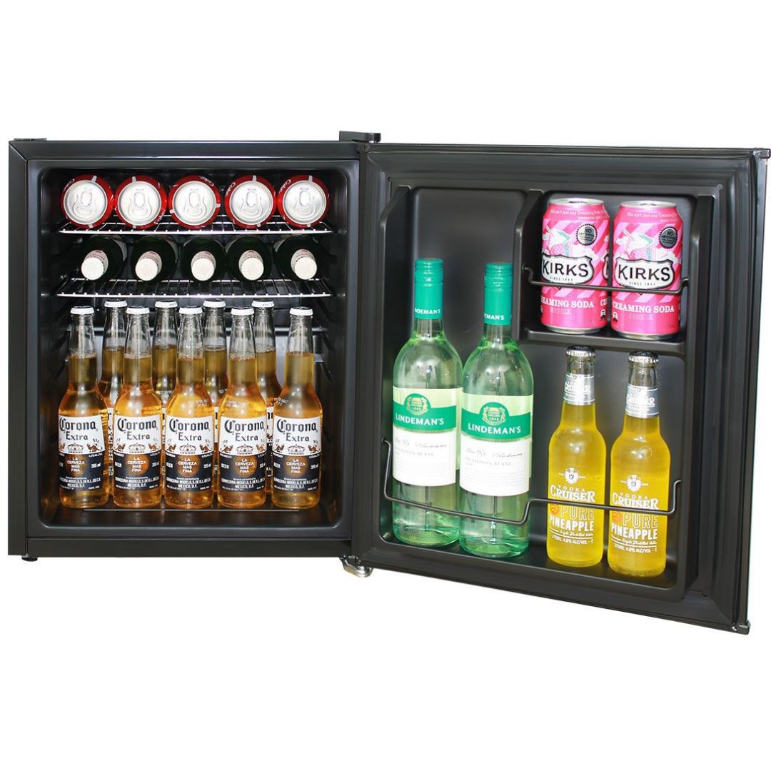 Retro Bank Safe Branded 46LT Mini Bar Fridge - Gold Green or Blue Refrigerators 