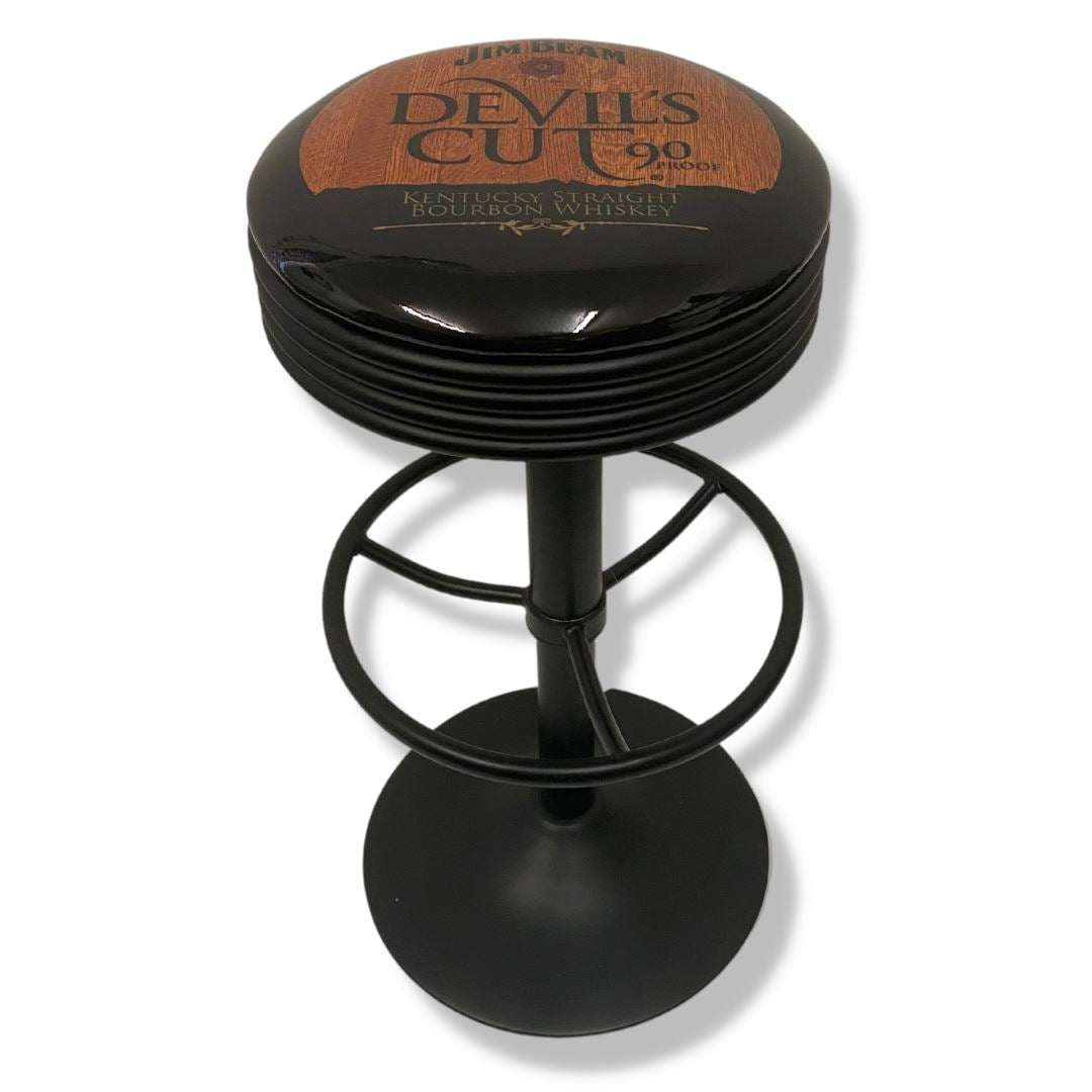 Jim Beam Devils Cut Retro Bar Stool Retro Bar Stools Black 
