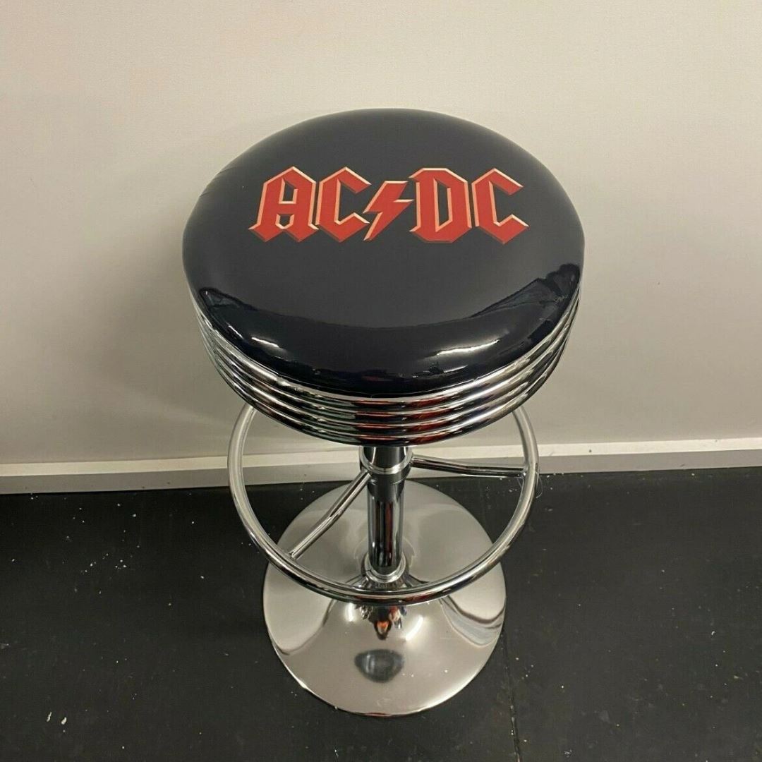 ACDC Branded Retro Bar Stool | The Dens