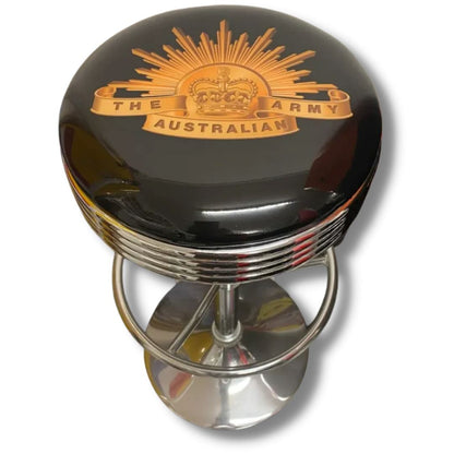 Anzac Tribute Retro Bar Stool Retro Bar Stools Chrome 