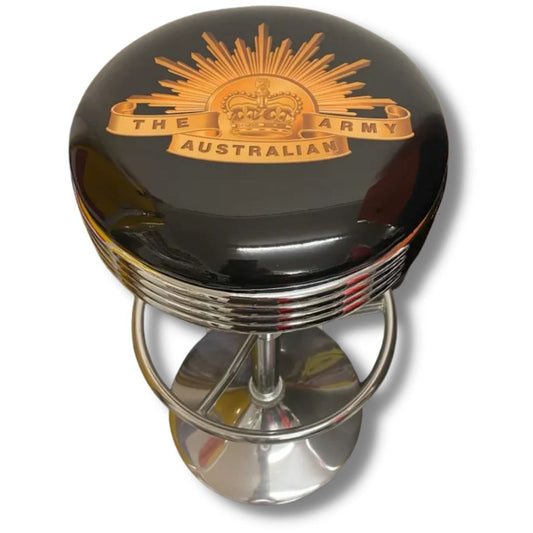 Anzac Tribute Retro Bar Stool Retro Bar Stools Chrome 