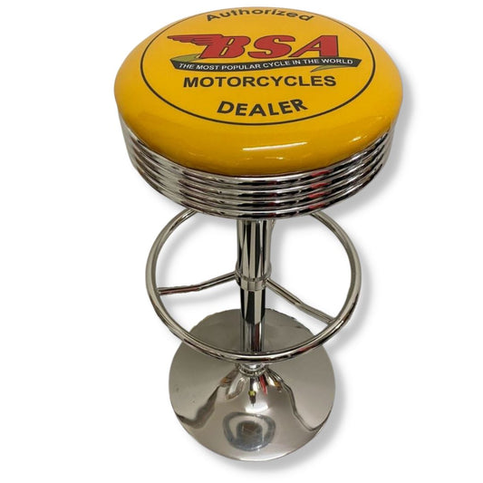 BSA Motorcycles Retro Bar Stool Retro Bar Stools Chrome 