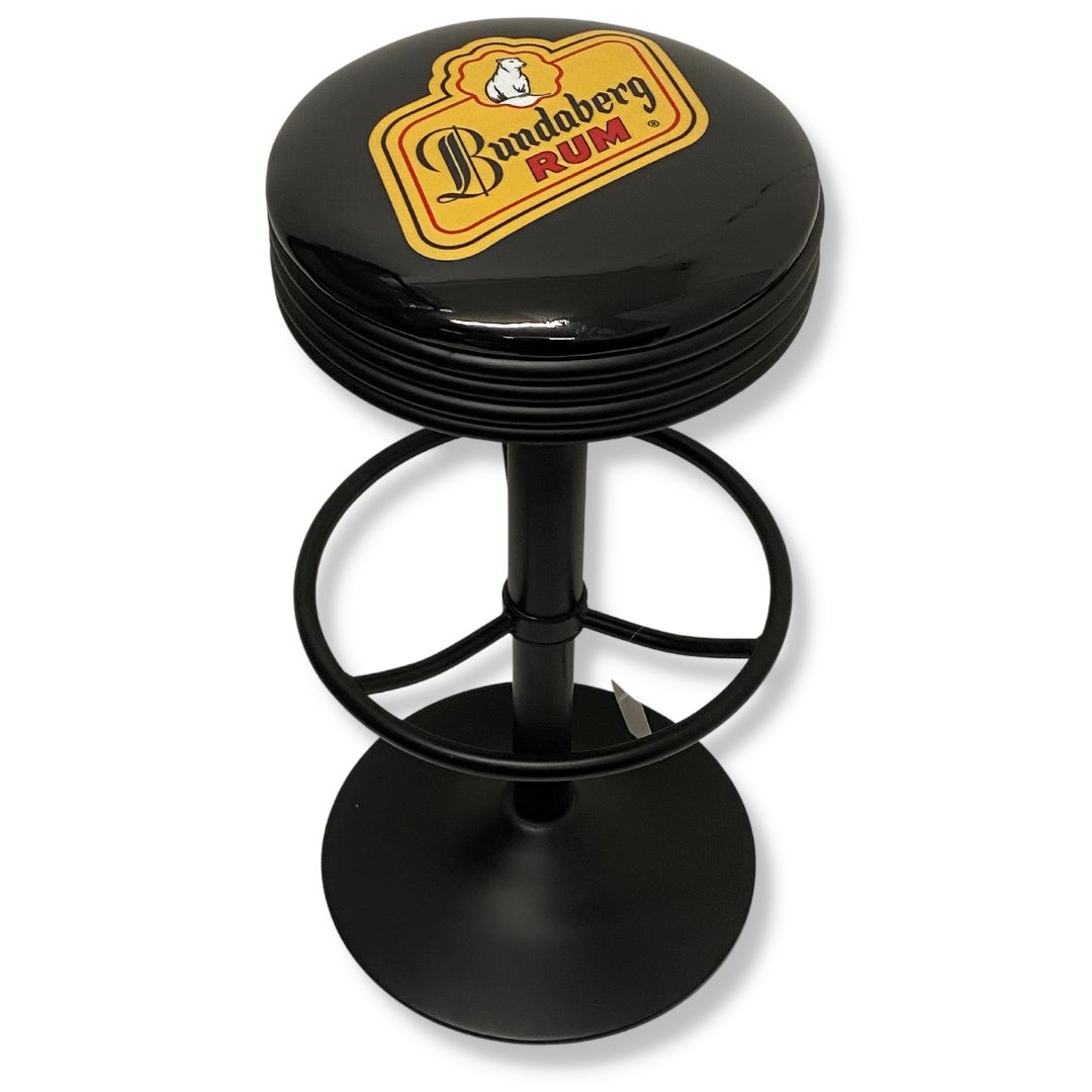 Bundaberg Bundy Rum Retro Bar Stool Retro Bar Stools Black 