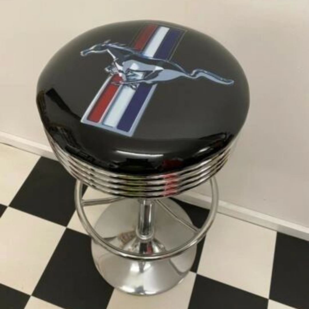 Ford Mustang Premium Retro Bar Stool Retro Bar Stools 