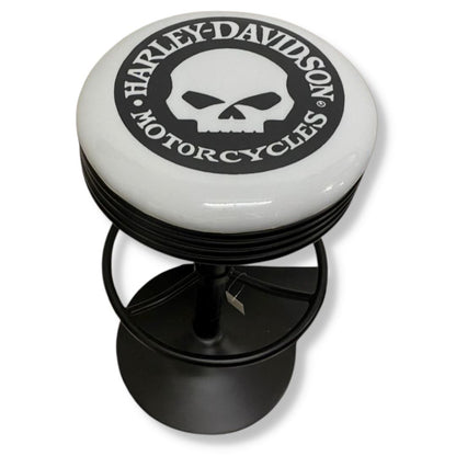 Harley Skull Premium Retro Bar Stool Retro Bar Stools Black 