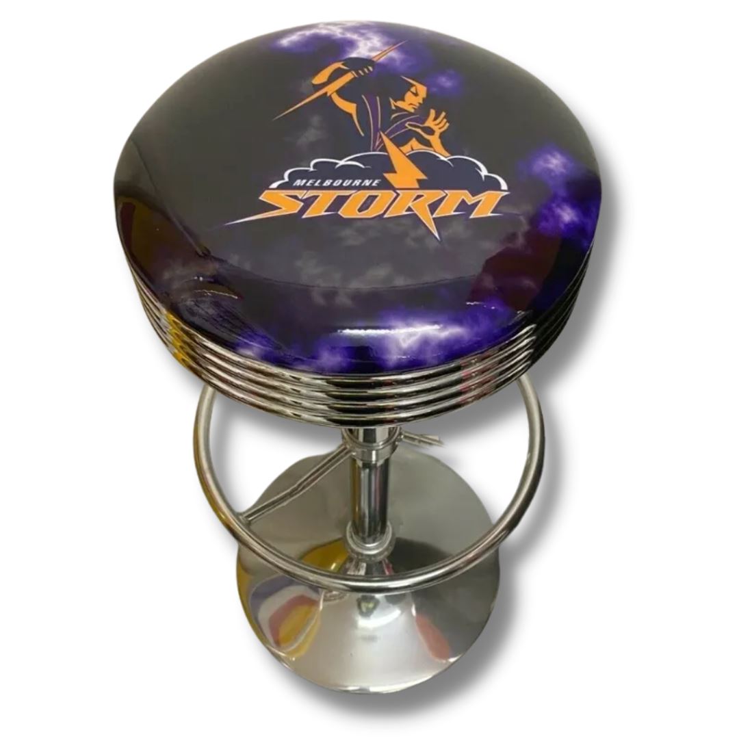 Melbourne Storm Retro Bar Stool Retro Bar Stools Chrome 