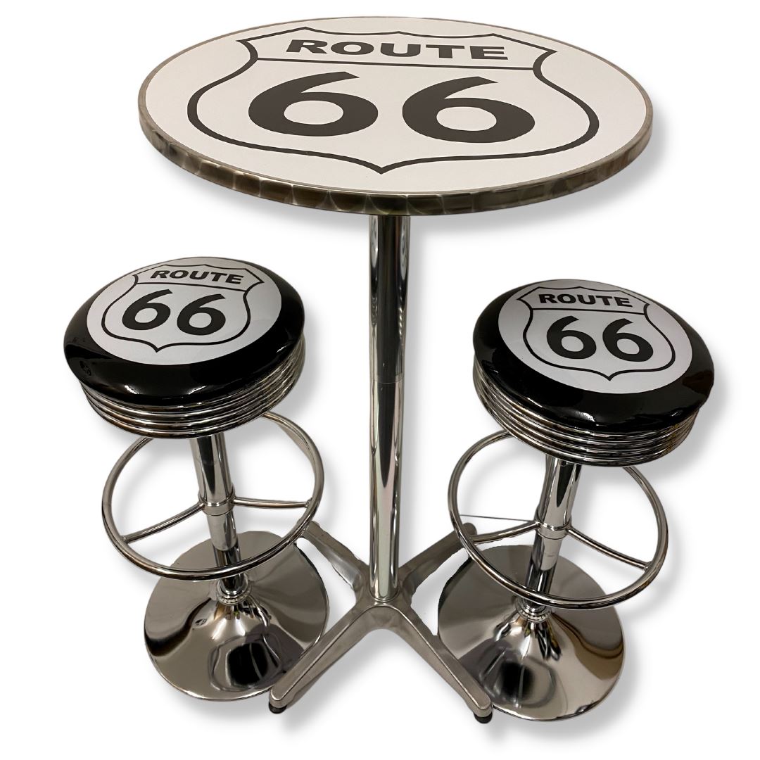 Route 66 Premium Retro Bar Stool Retro Bar Stools 