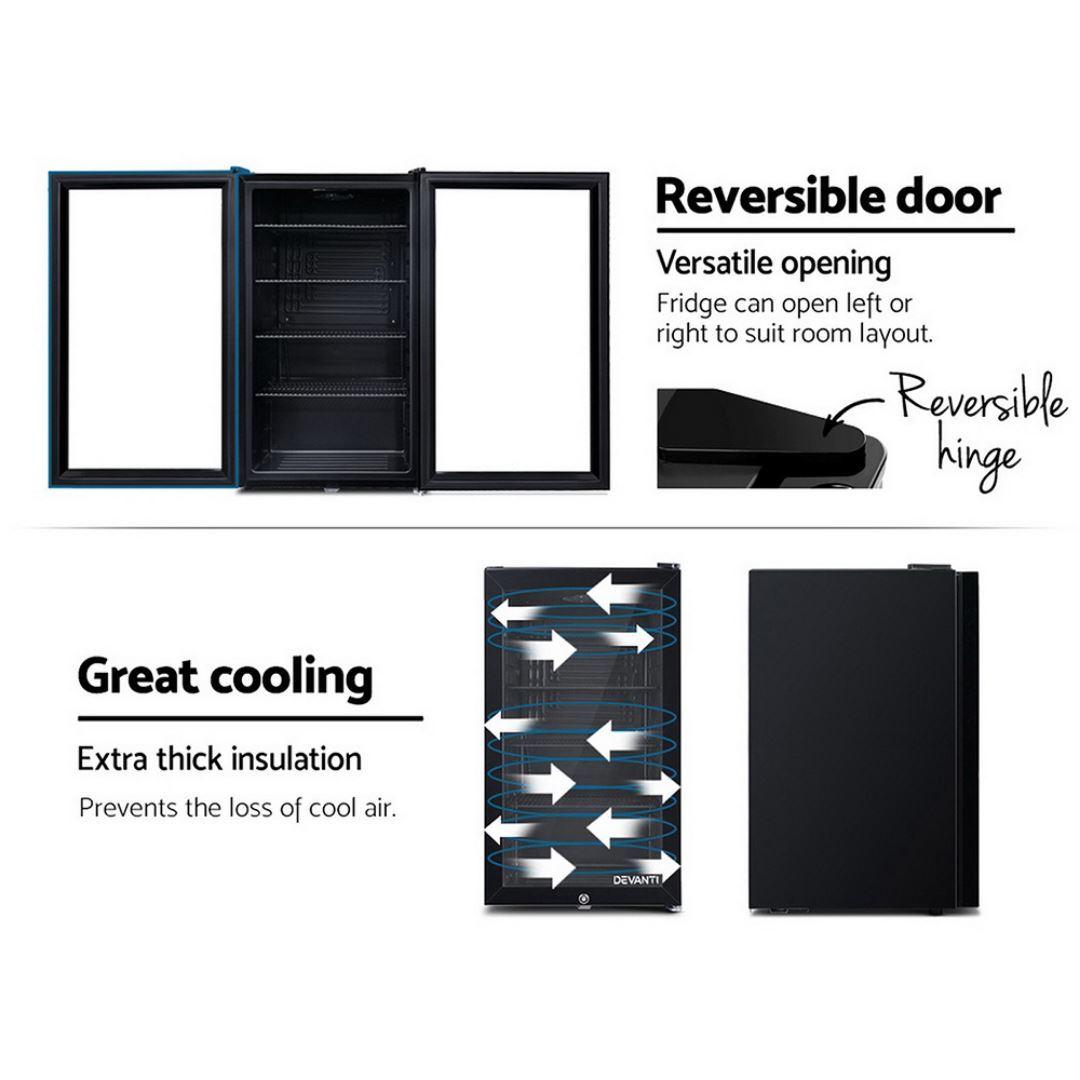 Akranes 98L Commercial Mini Bar Fridge Refrigerators 