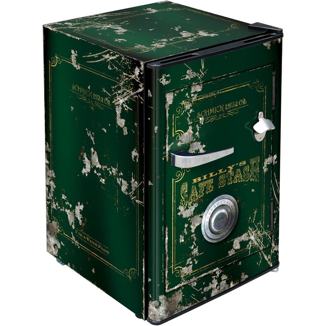 Retro Safe Bar Fridge 70 L Choose the Colour add Name Refrigerators Dark Green 1 Year Full Replacement – Included 