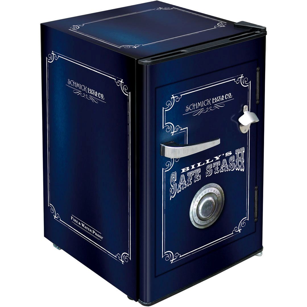Retro Safe Bar Fridge 70 L Choose the Colour add Name Refrigerators Dark Blue 1 Year Full Replacement – Included 