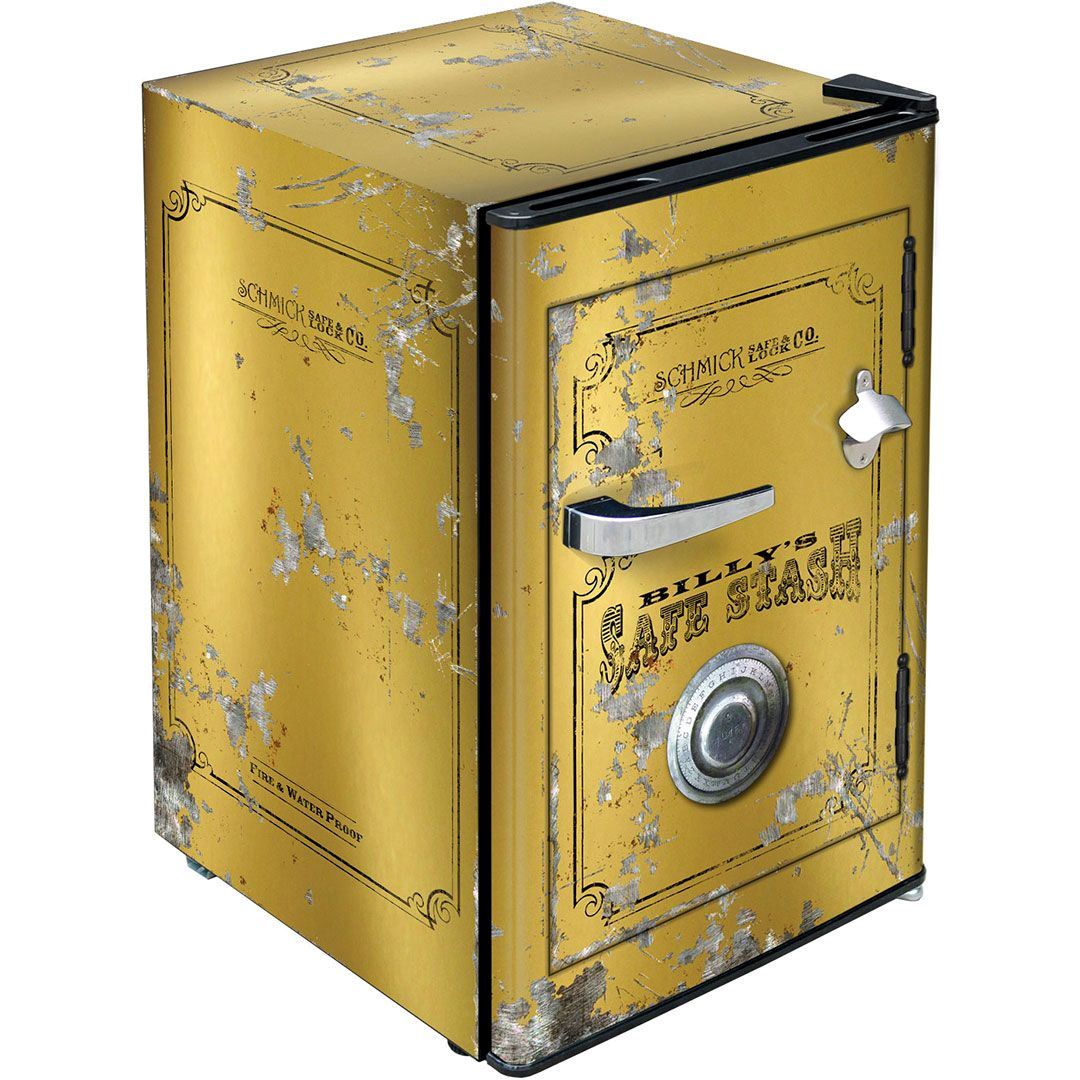 Retro Safe Bar Fridge 70 L Choose the Colour add Name Refrigerators Gold 1 Year Full Replacement – Included 