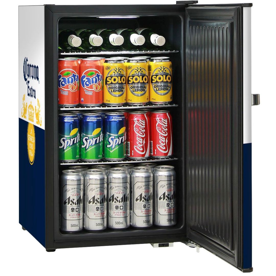Corona Branded Retro Mini Bar Fridge 70 Litre With Opener Refrigerators 