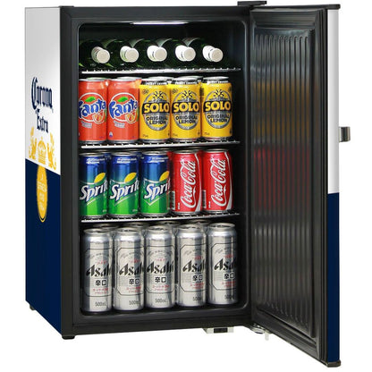 Corona Branded Retro Mini Bar Fridge 70 Litre With Opener Refrigerators 