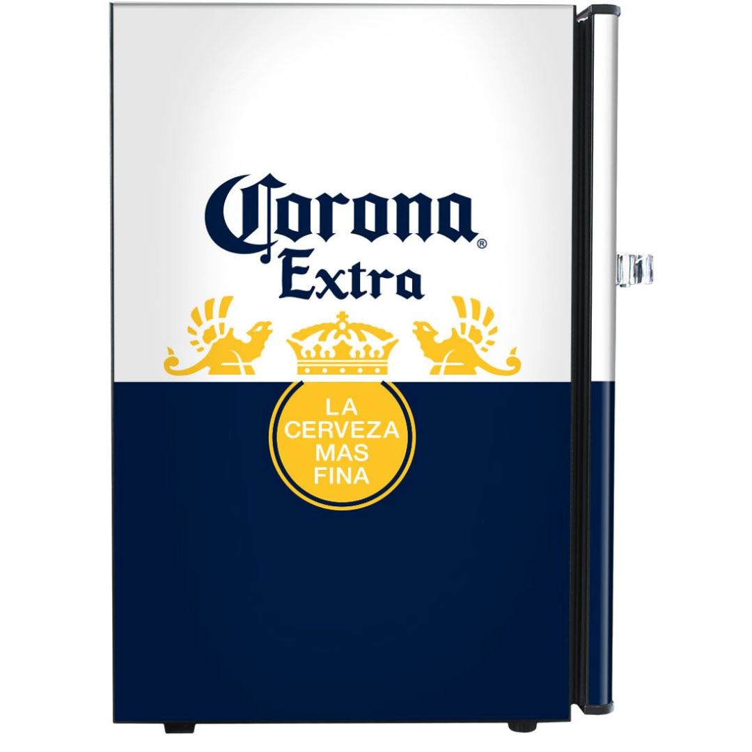 Corona Branded Retro Mini Bar Fridge 70 Litre With Opener Refrigerators 