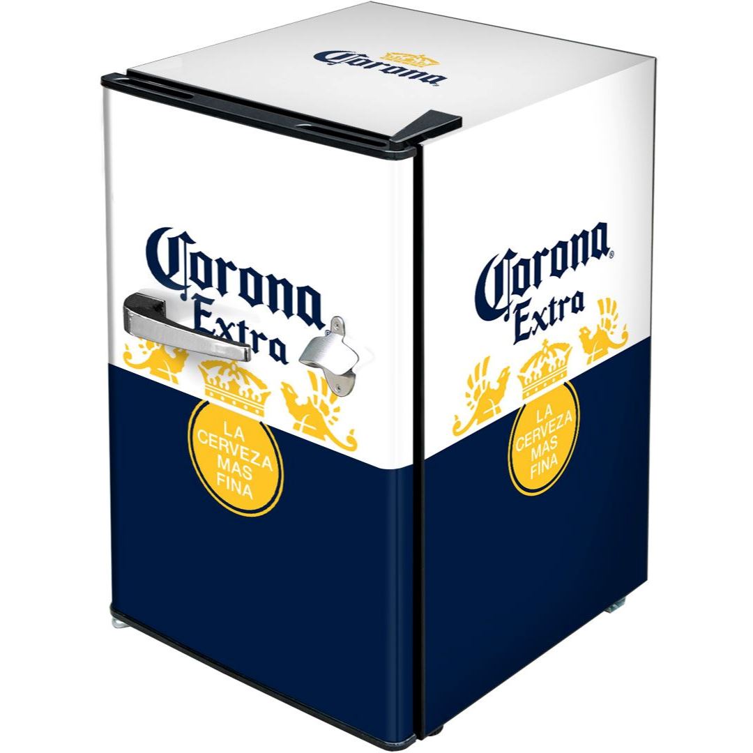 Corona Branded Retro Mini Bar Fridge 70 Litre With Opener Refrigerators 