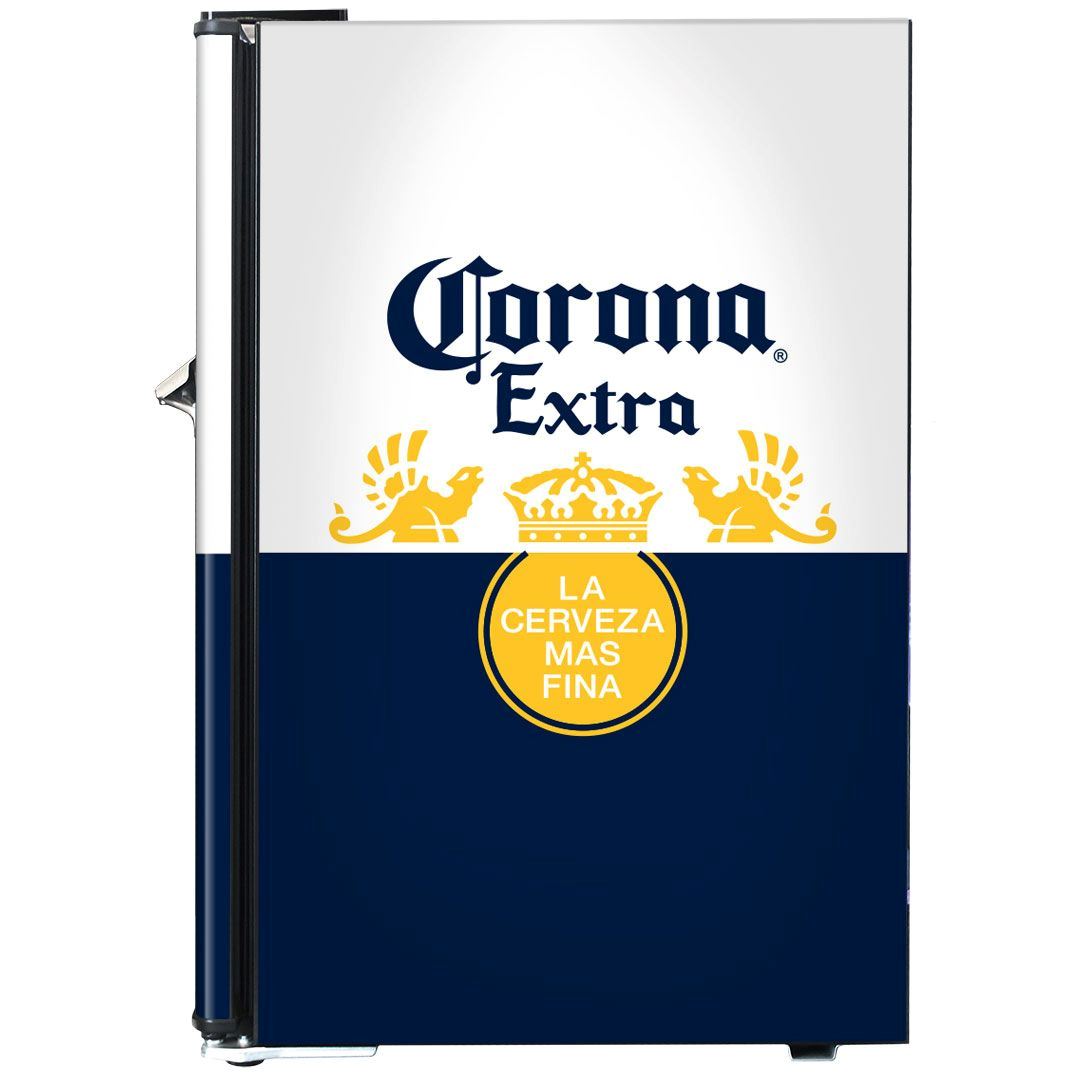 Corona Branded Retro Mini Bar Fridge 70 Litre With Opener Refrigerators 