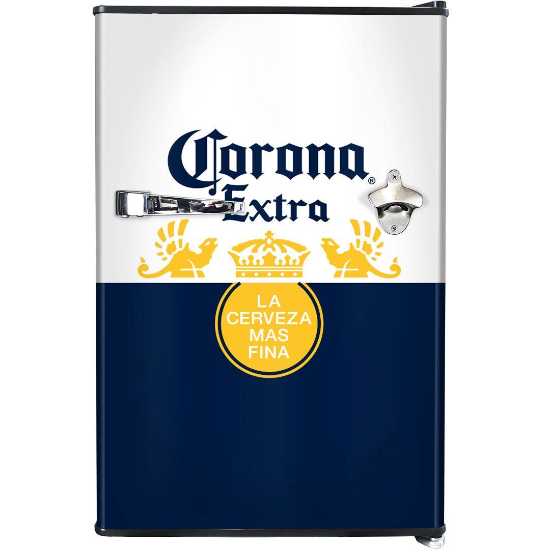 Corona Branded Retro Mini Bar Fridge 70 Litre With Opener Refrigerators 