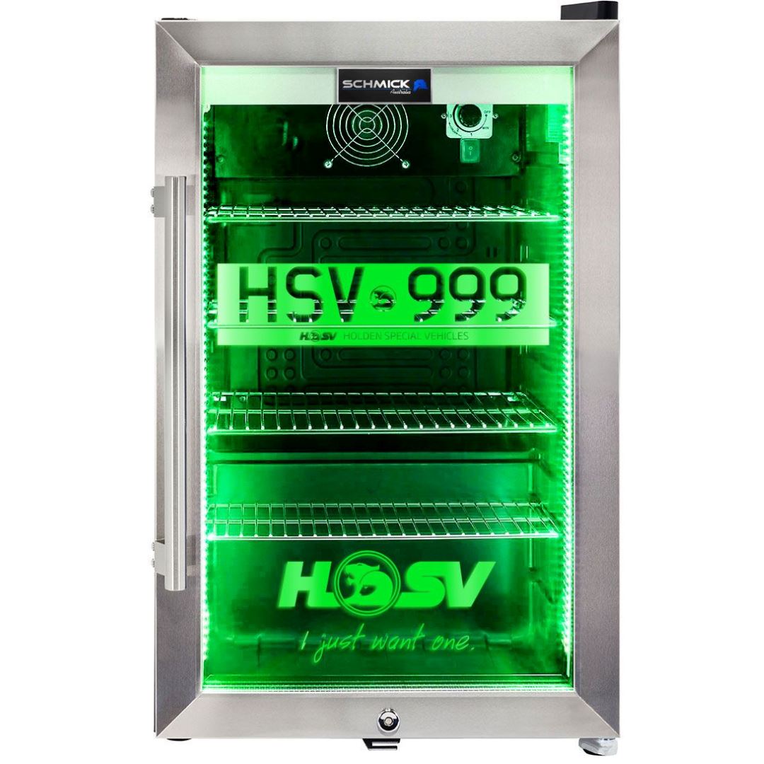 HSV GTSR Green 70LT bar fridge Add Your Number Plate Refrigerators 
