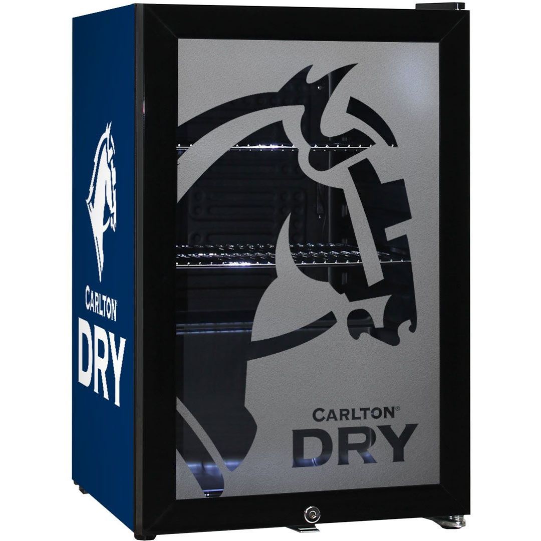 Carlton Dry 70LT Branded Glass Door Bar Fridge With Cool Frosted Door Logo Refrigerators 