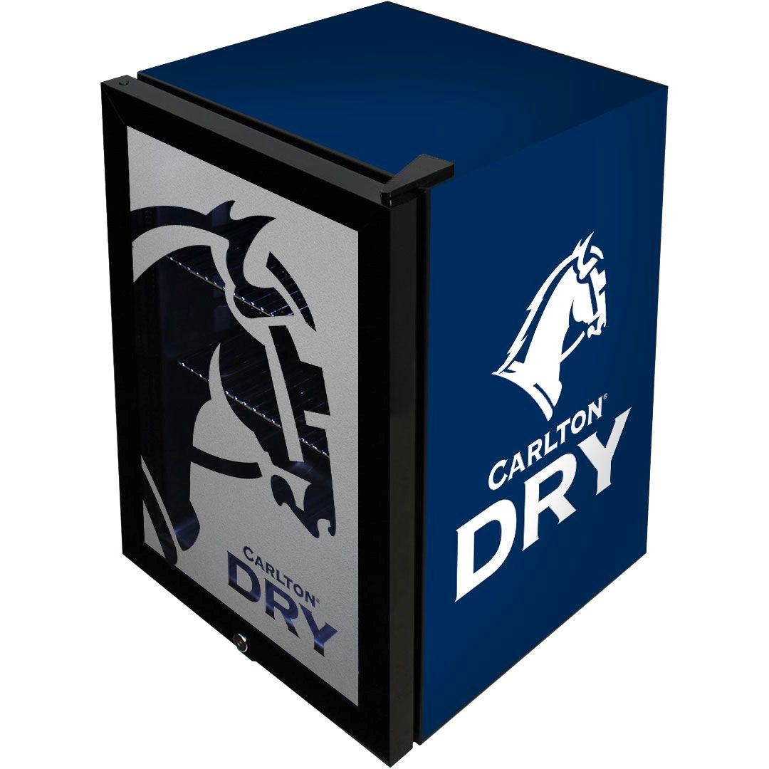 Carlton Dry 70LT Branded Glass Door Bar Fridge With Cool Frosted Door Logo Refrigerators 