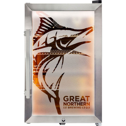 Great Northern Bar Fridge - 70LT Branded Glass Door Bar Fridge Triple Glazed Refrigerators 