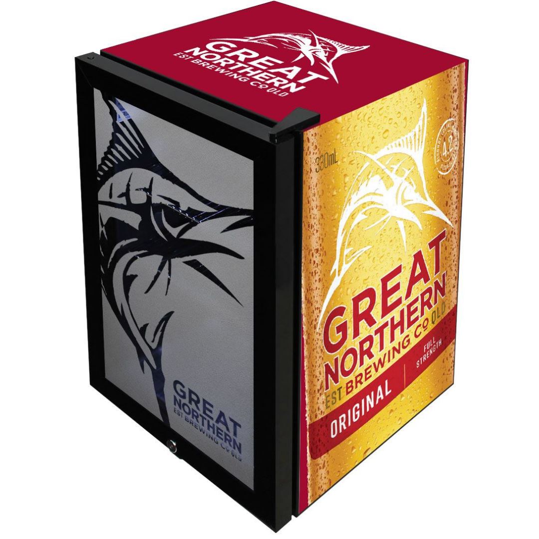 Great Northern Red Branded 70LT Glass Door Bar Fridge Refrigerators 