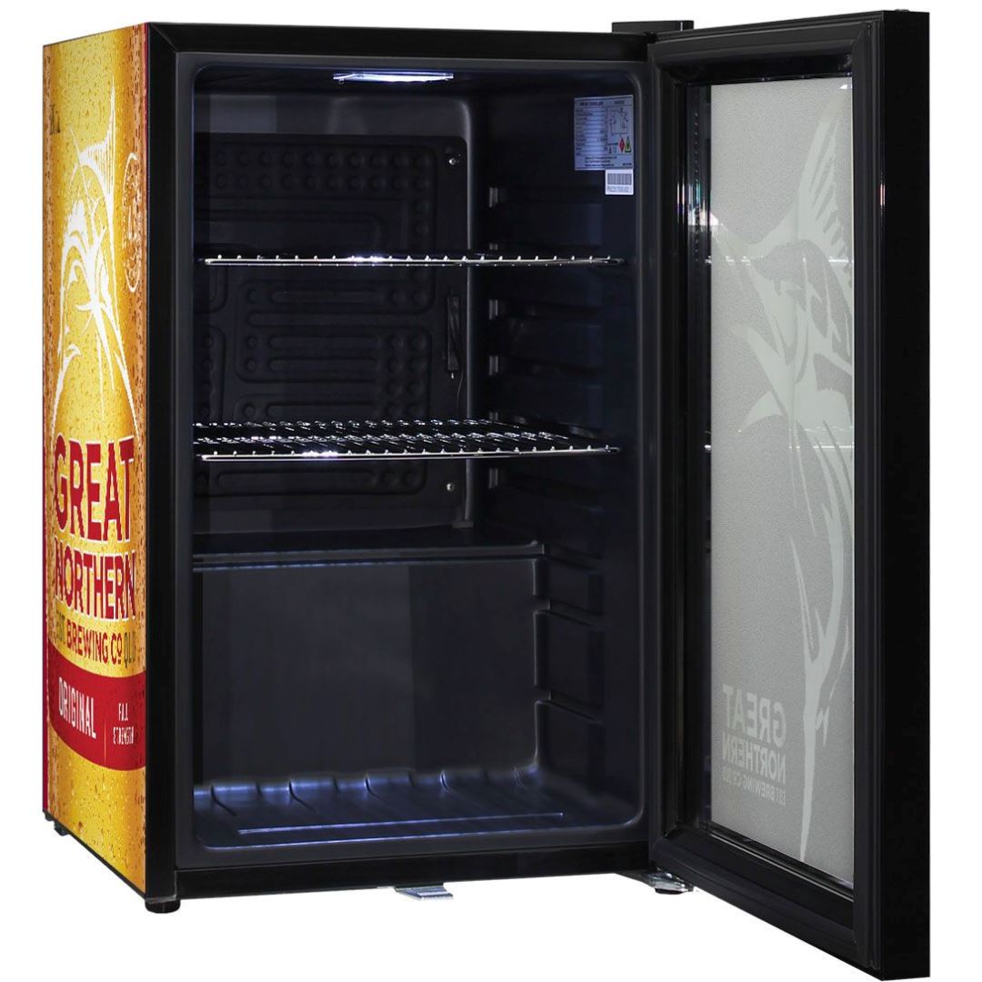 Great Northern Red Branded 70LT Glass Door Bar Fridge Refrigerators 