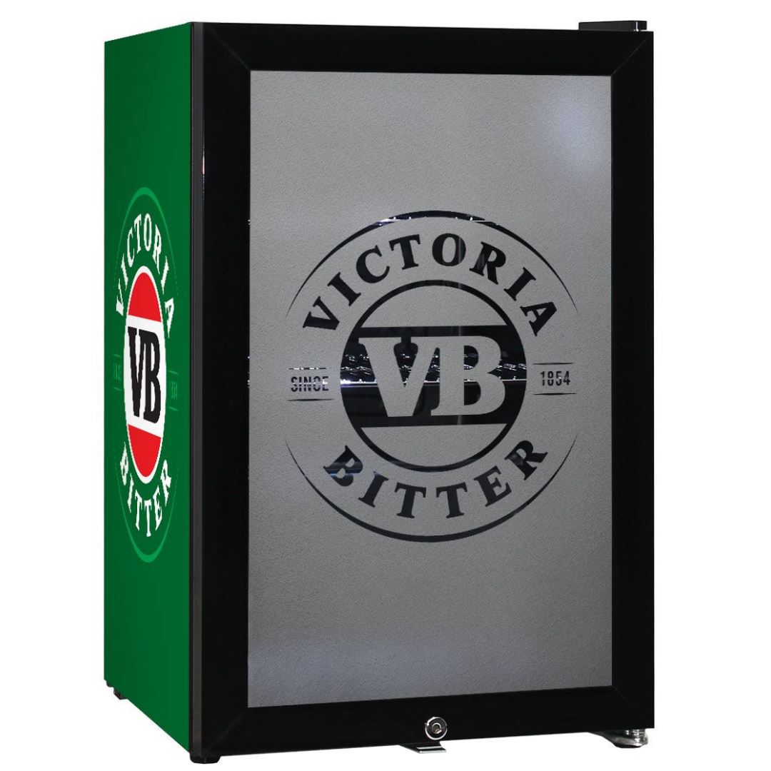 Victoria Bitter VB Bar Fridge - 70LT Glass Door Bar Fridge Refrigerators 