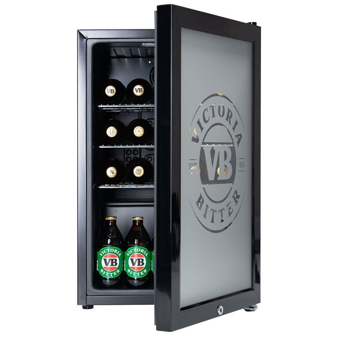 Victoria Bitter VB Bar Fridge - 70LT Glass Door Bar Fridge Refrigerators 