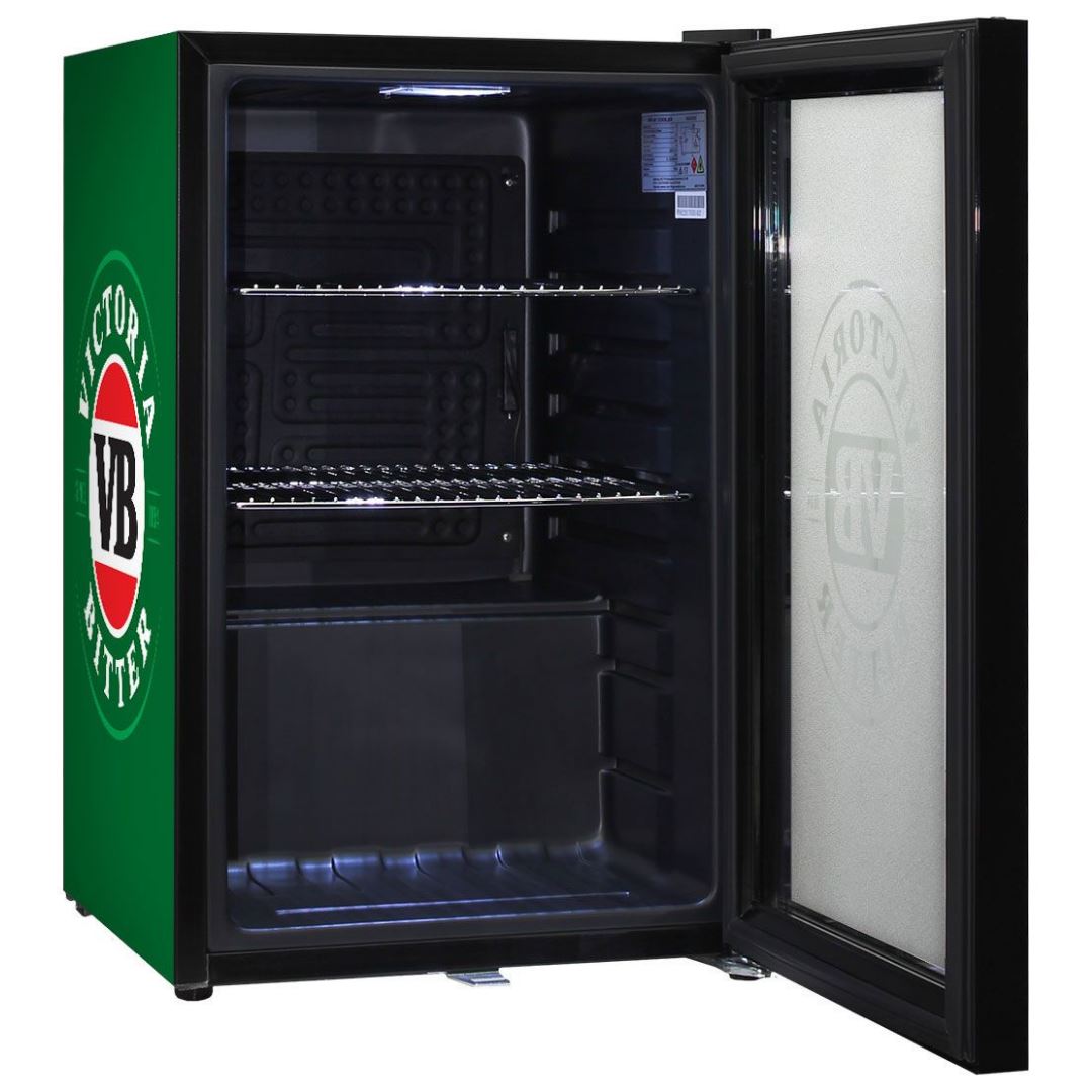 Victoria Bitter VB Bar Fridge - 70LT Glass Door Bar Fridge Refrigerators 