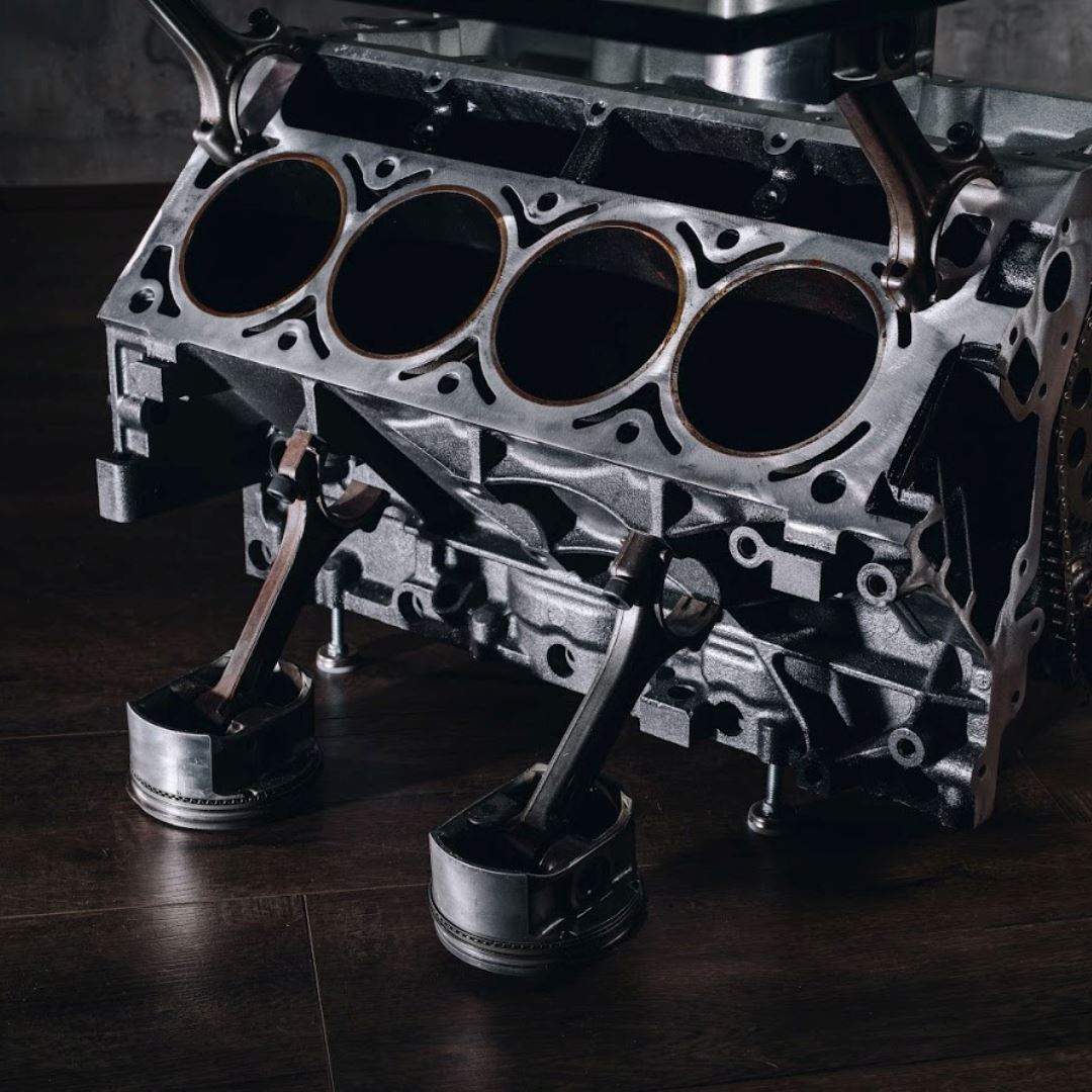 The Stock V8 Engine coffee table V8 coffee Table 