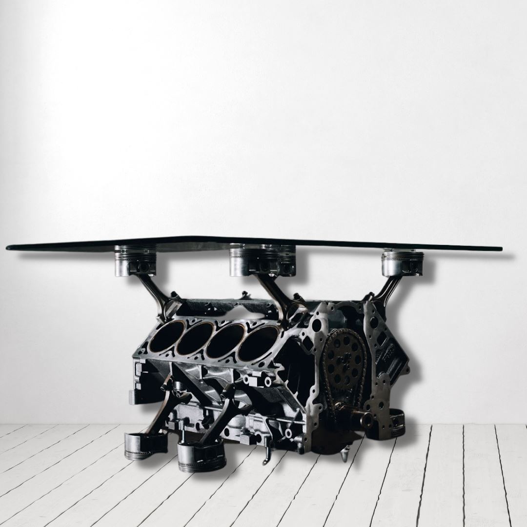 The Stock V8 Engine coffee table V8 coffee Table 