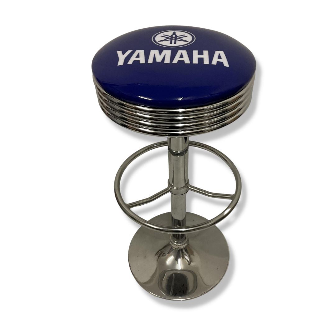 Yamaha Blue Premium Retro Bar Stool Retro Bar Stools Chrome 